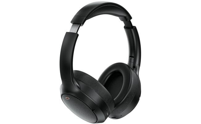 ACEFAST H6 Bluetooth-compatible Headset Active Noise Cancelling ANC Wireless Headphone up to 55 hours, IPX4 Water Resistant - Black